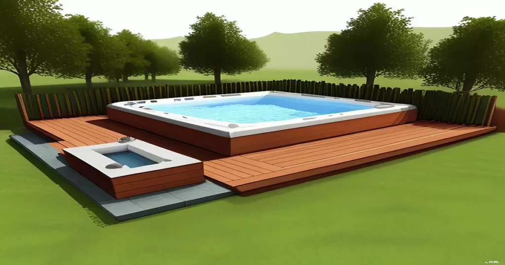 Dig out the area where you want to build your jacuzzi deck