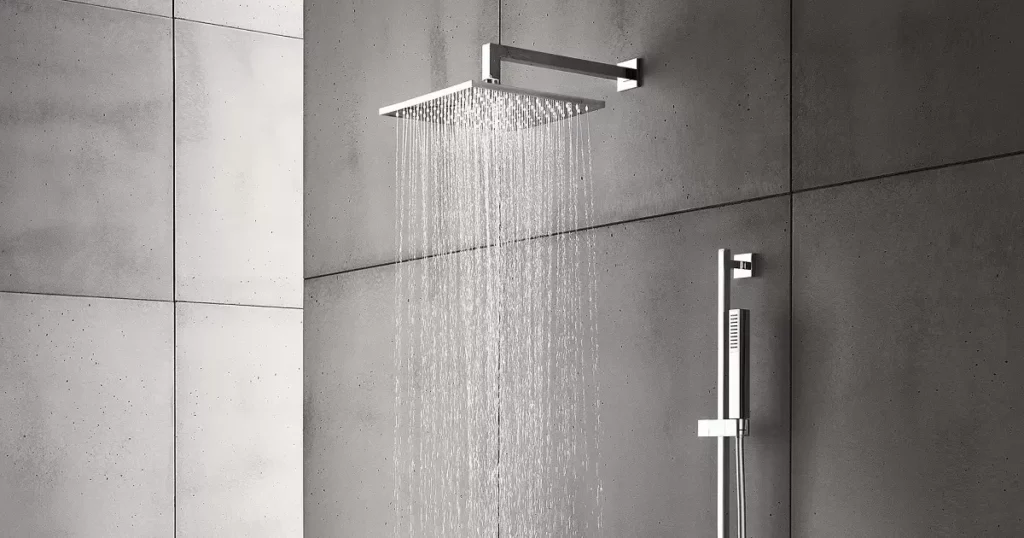 Separate Shower Head and Valve on the Wall